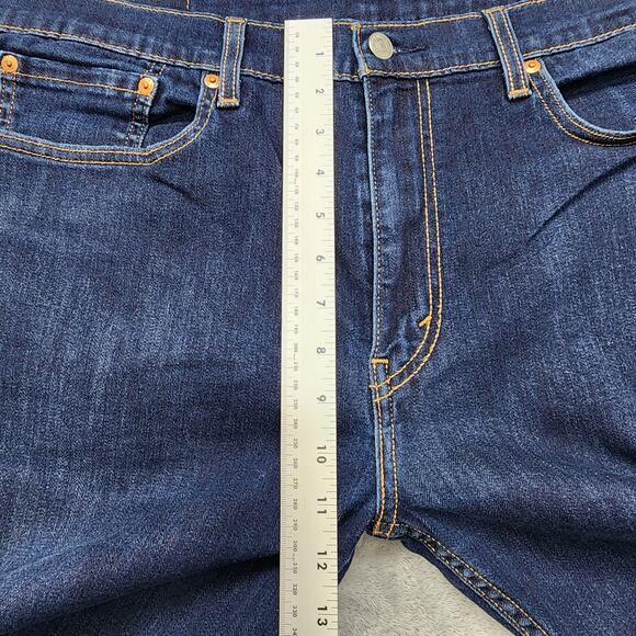 Levi’s Jeans Mens W36 L32 Blue 502 Regular Tapered Fit Stretch Denim Dark Wash - Picture 11 of 14
